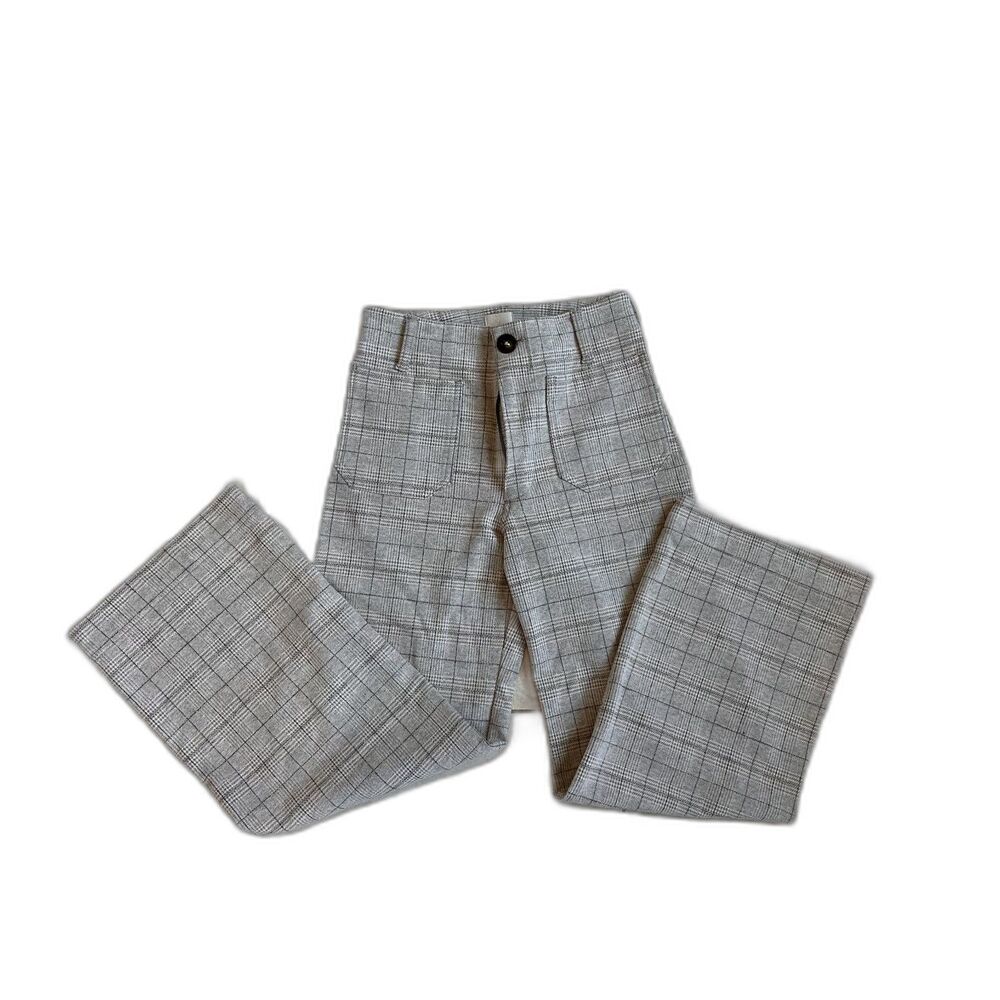 Maeve by Anthropologie The Colette Plaid Wide-Leg Pants Size 25